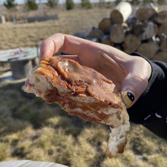 Fried Bannock with Sun River Honey Cinnamon Honey